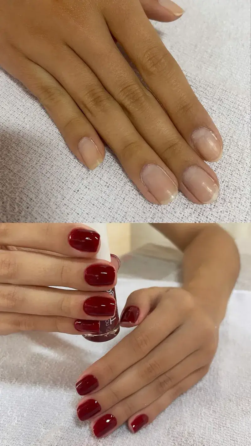 Antes e depois de manicure — Excellence Ateliê